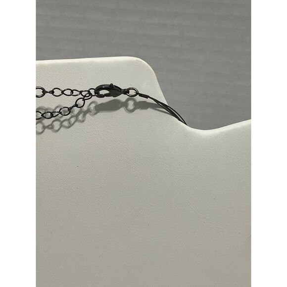 Layered Beaded Gemstone‎ Statement Necklace Turquoise Color Beads Blue Gunmetal - Picture 4 of 11